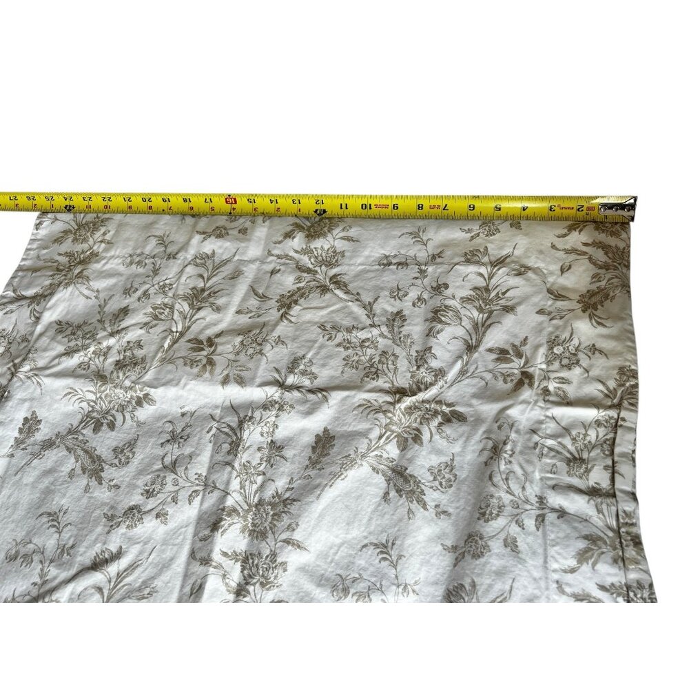 Ikea Floral queen Pillow Sham 34" X 25.5" Olive Green On White Cotton - Picture 11 of 11